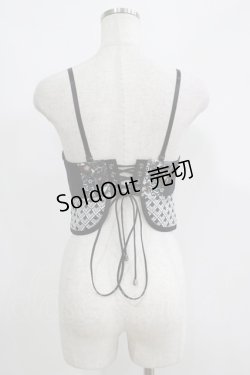 画像3: Qutie Frash / 2019プレミアム"白鶴"コルセットビスチェ  黒 H-25-05-02-065-QU-TO-KB-ZH