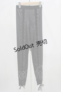画像1: Current Mood / レースアップレザーパンツ XS 黒 H-25-05-02-066-PU-PA-KB-ZH