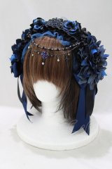 Atelier Beatrice / ヘッドドレスカチューシャ  紺×黒 H-25-05-02-070-GO-AC-KB-ZH