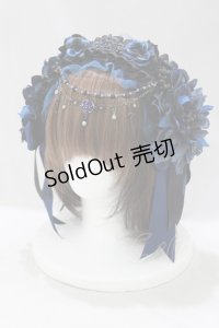 Atelier Beatrice / ヘッドドレスカチューシャ  紺×黒 H-25-05-02-070-GO-AC-KB-ZH