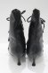 画像3: Goth Pikes / バックルヒールブーツ US7 黒 H-25-05-02-071-PU-SH-KB-ZH (3)
