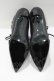 画像4: Goth Pikes / バックルヒールブーツ US7 黒 H-25-05-02-071-PU-SH-KB-ZH (4)