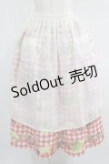 Melody BasKet / Fruits BasKetエプロン付きスカート  レッド H-25-05-02-008-LO-SK-KB-ZH