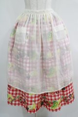 Melody BasKet / Fruits BasKetエプロン付きスカート  レッド H-25-05-02-008-LO-SK-KB-ZH