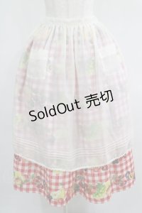 Melody BasKet / Fruits BasKetエプロン付きスカート  レッド H-25-05-02-008-LO-SK-KB-ZH