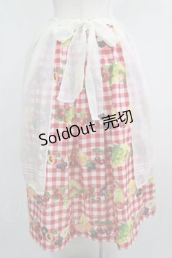 画像3: Melody BasKet / Fruits BasKetエプロン付きスカート  レッド H-25-05-02-008-LO-SK-KB-ZH