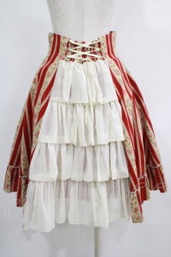 画像3: ATELIER PIERROT / ハイウエストスカート  赤(コーデュロイ) H-25-05-02-009-EL-SK-KB-ZH