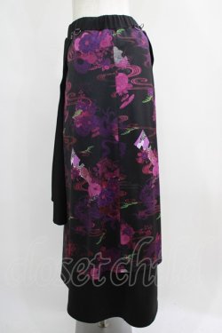 画像2: Qutie Frash / 袴スカート  黒×紫 H-25-05-02-011-QU-SK-KB-ZH