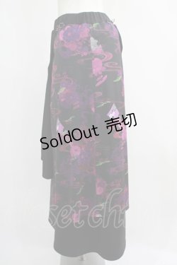 画像2: Qutie Frash / 袴スカート  黒×紫 H-25-05-02-011-QU-SK-KB-ZH