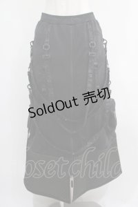 Qutie Frash / ミリタリーロングスカート  ブラック H-25-05-02-012-QU-SK-KB-ZH