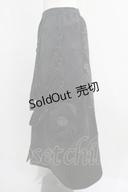 画像2: Qutie Frash / ミリタリーロングスカート  ブラック H-25-05-02-012-QU-SK-KB-ZH