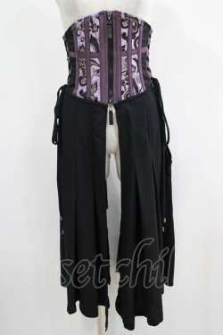 画像2: Qutie Frash / ロングオーバーコルセット  黒×紫 H-25-05-02-022-QU-ZA-KB-ZH