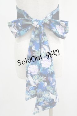 画像2: Qutie Frash / 2015プレミアム-リボンコルセット  黒×青 H-25-05-02-024-QU-ZA-KB-ZH