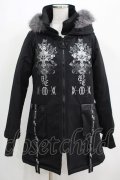SEX POT ReVeNGe / HIGH NECK HOOD BLACK ROCKコート M 黒 H-25-05-02-025-SP-CO-KB-ZT-C027