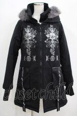SEX POT ReVeNGe / HIGH NECK HOOD BLACK ROCKコート M 黒 H-25-05-02-025-SP-CO-KB-ZH