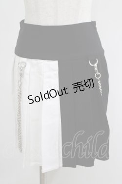 画像1: KILL STAR / Hels Harlequin Mini Skirt XS 黒×白 H-25-05-03-1041-SL-SK-KB-ZH