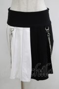 KILL STAR / Hels Harlequin Mini Skirt M 黒×白 H-25-05-03-1044-SL-SK-KB-ZH