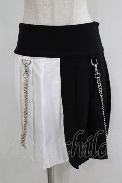 画像1: KILL STAR / Hels Harlequin Mini Skirt M 黒×白 H-25-05-03-1046-SL-SK-KB-ZH