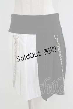 画像1: KILL STAR / Hels Harlequin Mini Skirt M 黒×白 H-25-05-03-1046-SL-SK-KB-ZH