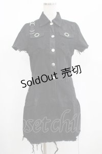 KILL STAR / Ree-Vival Denim Dress S ブラック H-25-05-03-1006-SL-OP-KB-ZI