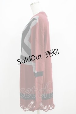画像2: 【SALE】KILL STAR / Star Crux Knit Sweater S ボルドー H-25-05-03-1052-SL-TO-KB-ZT156