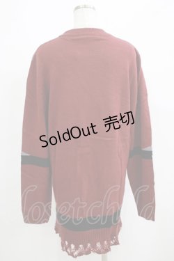 画像3: 【SALE】KILL STAR / Star Crux Knit Sweater S ボルドー H-25-05-03-1052-SL-TO-KB-ZT156