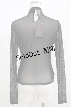 画像3: KILL STAR / Mock Widow Mesh Top S ブラック H-25-05-03-1053-SL-TO-KB-ZH