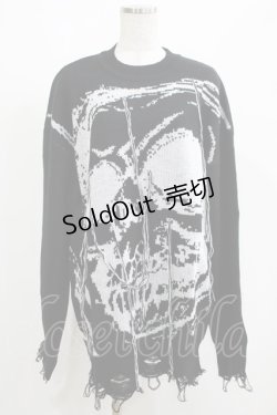 画像1: KILL STAR / Ruined Relic Knit Sweater XS ブラック H-25-05-03-1054-SL-TO-KB-ZH