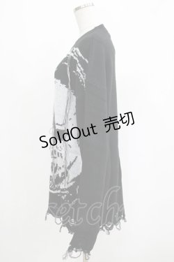 画像2: KILL STAR / Ruined Relic Knit Sweater XS ブラック H-25-05-03-1054-SL-TO-KB-ZH