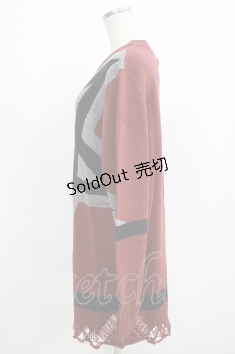 画像2: 【SALE】KILL STAR / Star Crux Knit Sweater S ボルドー H-25-05-03-1055-SL-TO-KB-ZT234 (2)