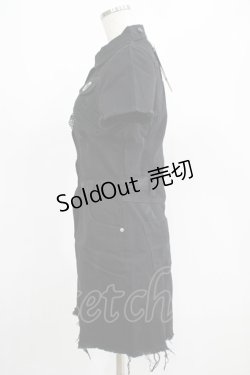 画像2: KILL STAR / Ree-Vival Denim Dress S ブラック H-25-05-03-1006-SL-OP-KB-ZI