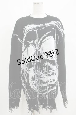 画像1: KILL STAR / Ruined Relic Knit Sweater XS ブラック H-25-05-03-1059-SL-TO-KB-ZH