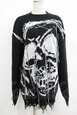 画像1: KILL STAR / Ruined Relic Knit Sweater XS ブラック H-25-05-03-1061-SL-TO-KB-ZH