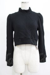 lilLilly / ハイネックショートトップス  ブラック H-25-05-03-1062-LO-TO-KB-ZH