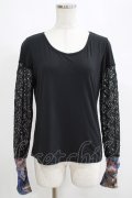Qutie Frash / メッシュ切替インナーT  黒 H-25-05-03-1064-QU-TO-KB-ZH