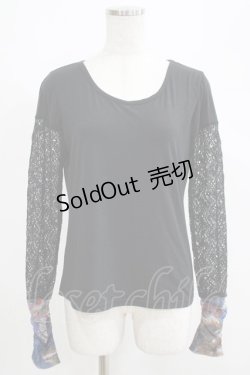 画像1: Qutie Frash / メッシュ切替インナーT  黒 H-25-05-03-1064-QU-TO-KB-ZH