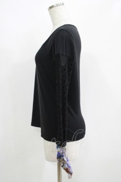 画像2: Qutie Frash / メッシュ切替インナーT  黒 H-25-05-03-1064-QU-TO-KB-ZH