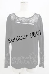 Qutie Frash / チャイナカットソー  黒 H-25-05-03-1065-QU-TO-KB-ZH