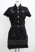 KILL STAR / Ree-Vival Denim Dress M ブラック H-25-05-03-1008-SL-OP-KB-ZH
