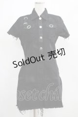 KILL STAR / Ree-Vival Denim Dress M ブラック H-25-05-03-1008-SL-OP-KB-ZH