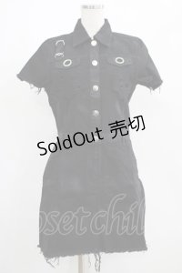 KILL STAR / Ree-Vival Denim Dress M ブラック H-25-05-03-1008-SL-OP-KB-ZH
