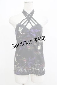 Qutie Frash / クロスキャミ  黒 H-25-05-03-1070-QU-TO-KB-ZH
