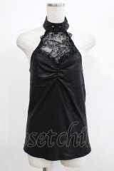 Qutie Frash / ホルターキャミ  黒 H-25-05-03-1071-QU-TO-KB-ZH