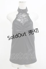Qutie Frash / ホルターキャミ  黒 H-25-05-03-1071-QU-TO-KB-ZH
