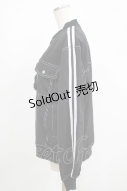 画像2: Candy Stripper / FRILL JERSEY BLOUSON  ブラック H-25-05-03-1009-PU-JA-KB-ZH