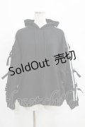 Candy Stripper / RIBBON SWEAT HOODIE 2 ブラック H-25-05-03-1012-PU-TO-KB-ZH