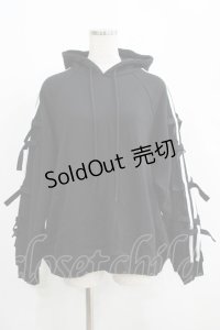 Candy Stripper / RIBBON SWEAT HOODIE 2 ブラック H-25-05-03-1012-PU-TO-KB-ZH