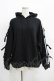 画像1: Candy Stripper / RIBBON SWEAT HOODIE 2 ブラック H-25-05-03-1012-PU-TO-KB-ZH (1)