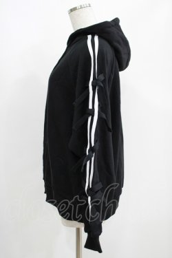 画像2: Candy Stripper / RIBBON SWEAT HOODIE 2 ブラック H-25-05-03-1012-PU-TO-KB-ZH