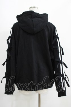画像3: Candy Stripper / RIBBON SWEAT HOODIE 2 ブラック H-25-05-03-1012-PU-TO-KB-ZH